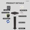 Solar Light Outdoor Garden Waterproof Automatic Diamond Decorative Pathway Lamp for Home, Lawn, Landscape Patio, Walkway (Aluminium, 3 Colour Modes)