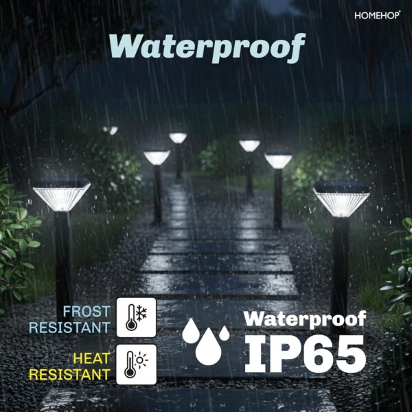 Solar Light Outdoor Garden Waterproof Automatic Diamond Decorative Pathway Lamp for Home, Lawn, Landscape Patio, Walkway (Aluminium, 3 Colour Modes)