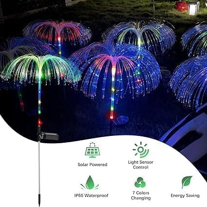 Solar Garden Lights Garden Lights, 7 Color Changing, Waterproof Solar String Lights for Yard, Patio, Garden, Outdoor Party, Wedding, Birthday (1)