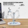 ZORBES® 360° Rotating Magnetic Phone Stand for Desk, Adjustable Foldable & Portable Aluminum Stand with Angle Adjustment Cell Phone Holder, Compatible with MagSafe iPhone 17/16/15/14/13/12 Air Pro Max