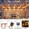 Homehop Solar Outdoor Led Crystal Ball String Light For Home Garden Balcony Terrace Wall Rechargeable Waterproof Decorative Lamp 800Mah Ni-Mh Battery(6.5M, 30 Leds) - 6.5 Meters
