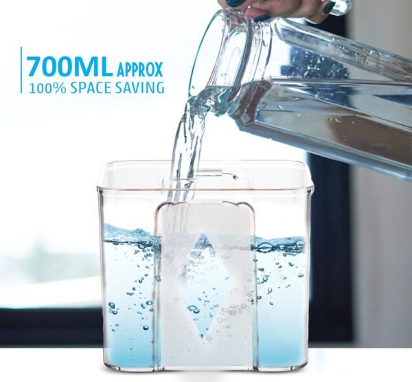 GOLWYN Plastic Kitchen Containers Set, Air Tight Container For Kitchen Storage Set, Kitchen Accessories Items, Kitchen Organizer Items And Storage Containers (Transparent, 700 ML Set Of 8)