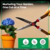 Cinagro Hedge Shears for Gardening (1 Pc, Metal Blade, Wooden Handle), Heavy Duty Hedge Pruner Shear Cutter & Plant Branch Cutter for Lawns or Garden, Garden Scissors for Cutting Plant Stem