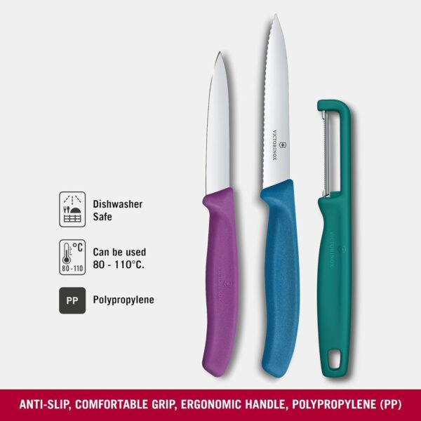 1774432251_Victorinox-Swiss-Made-Stainless-Steel-Swiss-Classic-Paring-Knife-Kitchen-Knife-810-cm-StraightWavy-Edge-with-I-Peeler-Set-3-Pcs-GreenPurpleBlue-6.7116.33C1.jpg Victorinox Swiss Made Stainless Steel Swiss Classic Paring Knife Kitchen Knife 8,10 cm Straight/Wavy Edge with I-Peeler Set (3 Pcs) Green/Purple/Blue | 6.7116.33C1