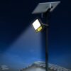 Epyz 50Watt Solar Light Outdoor Flood Waterproof with Remote for Home Garden Wall Compound Entrance Automatic LED Lamp [ Pack of 1, Cold White Light ] [ 4000mAh, 183LED ]