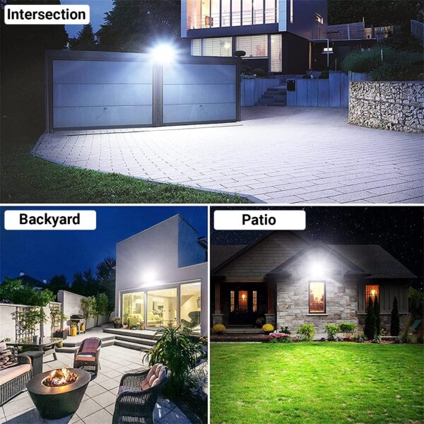 Epyz 50Watt Solar Light Outdoor Flood Waterproof with Remote for Home Garden Wall Compound Entrance Automatic LED Lamp [ Pack of 1, Cold White Light ] [ 4000mAh, 183LED ]