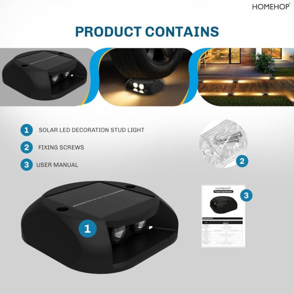 1774444322_Homehop-Solar-Light-Outdoor-Garden-Waterproof-Decorative-Automatic-LED-Stud-Lamp-for-Home-Wall-Balcony-PathwayCourtyard-Corridor-Ground-ABS-Warm-Light.jpg Homehop Solar Light Outdoor Garden Waterproof Decorative Automatic LED Stud Lamp for Home, Wall, Balcony, Pathway,Courtyard, Corridor- Ground (ABS-Warm Light)