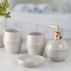 1774445692_Kookee-Ceramic-Bathroom-Set-–-Stylish-4-Piece-Bath-Accessories-Kit-with-Soap-Dispenser-Toothbrush-Holder-Tumbler-Soap-Dish-–-Modern-Designer-Decor-for-Home-Guest-Bathrooms-Grey-8224.jpg Kookee Ceramic Bathroom Set – Stylish 4 Piece Bath Accessories Kit with Soap Dispenser, Toothbrush Holder, Tumbler & Soap Dish – Modern & Designer Decor for Home & Guest Bathrooms, Grey (8224)