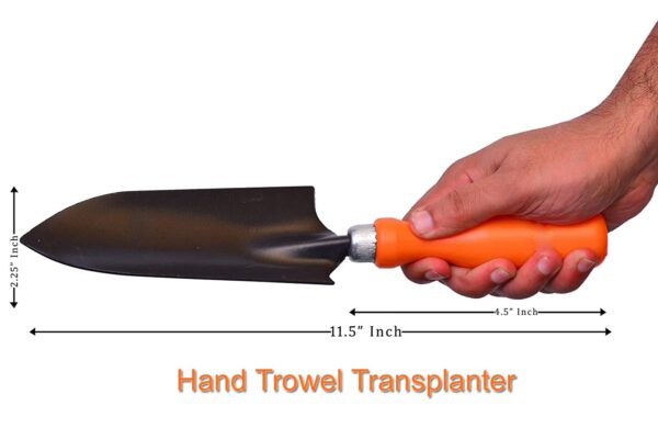 Go Hooked Gardening Tools Kit | Gardening Needs | Hand Trowel | Hand Trowel Transplanter | Orange & Black | 2 Pcs Set