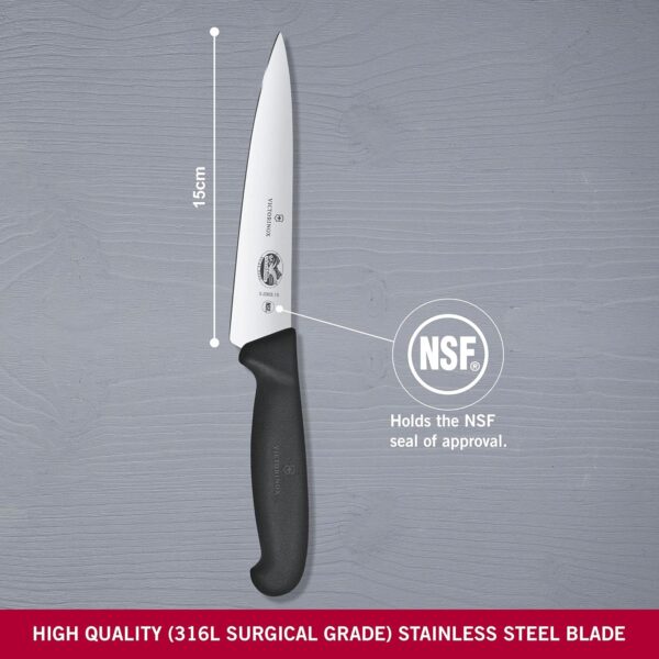 1774451299_Victorinox-Stainless-Steel-Knife-Fibrox-15-cm-Stamped-Carving-Knife-with-Straight-Edge-and-Pointed-Tip-for-Chefs-and-Professional-Cooks-Black-Swiss-Made.jpg Victorinox Stainless Steel Knife, Fibrox, 15 cm Stamped Carving Knife with Straight Edge and Pointed Tip for Chefs and Professional Cooks, Black, Swiss Made