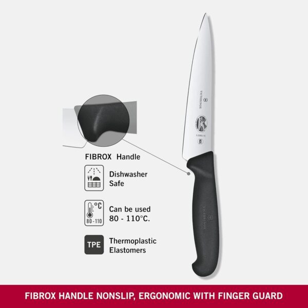 1774451300_Victorinox-Stainless-Steel-Knife-Fibrox-15-cm-Stamped-Carving-Knife-with-Straight-Edge-and-Pointed-Tip-for-Chefs-and-Professional-Cooks-Black-Swiss-Made.jpg Victorinox Stainless Steel Knife, Fibrox, 15 cm Stamped Carving Knife with Straight Edge and Pointed Tip for Chefs and Professional Cooks, Black, Swiss Made