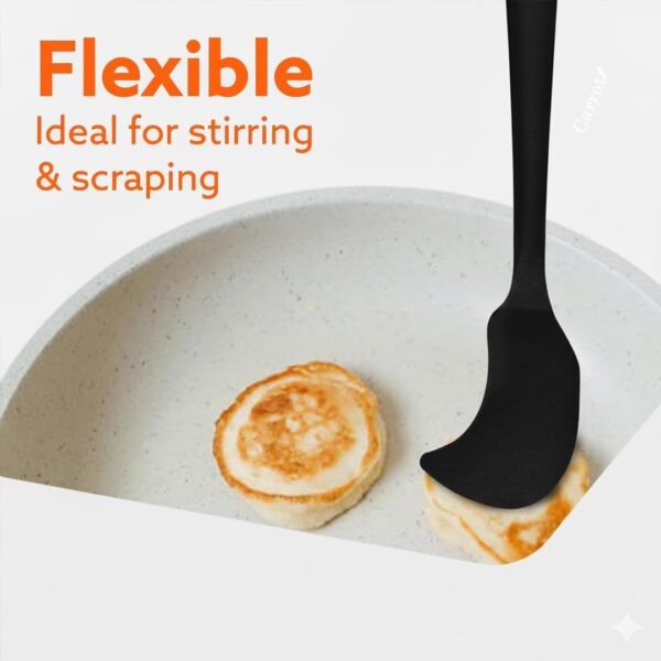 1774455227_Carrot-Silicone-Spatula-Set-of-3-Large-Heat-Resistant-Spatula-for-Cooking-Baking-and-Mixing-Non-Stick-Cookware-for-Kitchen-BPA-Free-Flexible-Seamless-Design-Black.jpg Carrot - Silicone Spatula Set of 3, Large Heat Resistant Spatula for Cooking, Baking and Mixing, Non-Stick Cookware for Kitchen, BPA Free, Flexible, Seamless Design (Black)