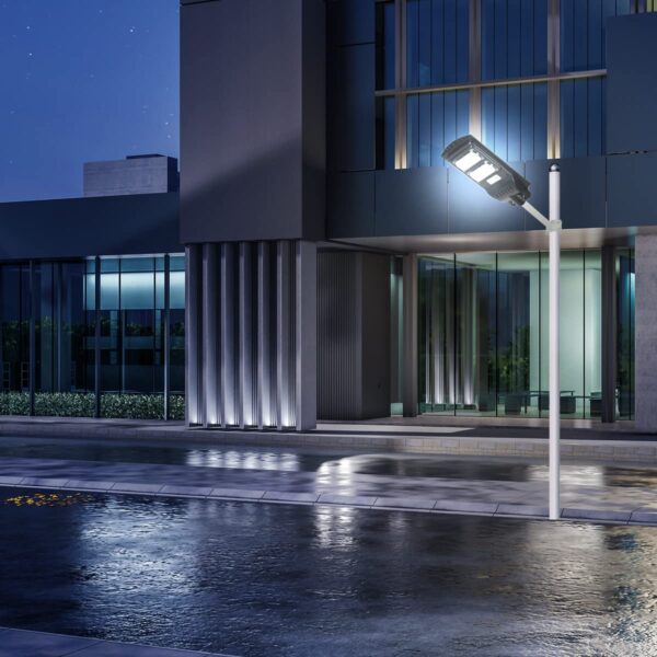 Epyz 60 Watt Solar Street Light Outdoor Waterproof with Motion Sensor with Mounting Pole for Garden, Street, Lawn, Patios and Pathways [ Pack of 1, Cold White Light, 234LED ]