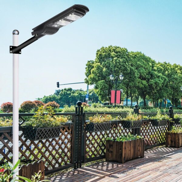 Epyz 60 Watt Solar Street Light Outdoor Waterproof with Motion Sensor with Mounting Pole for Garden, Street, Lawn, Patios and Pathways [ Pack of 1, Cold White Light, 234LED ]