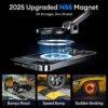 360 Magnetic Car Mobile Holder for Dashboard Vacuum Suction Phone Holder Mount Hand Free Magnetic Cell Phone Stand with Strong Grip Shockproof Suction Cup for Car Gym Office Table - Black