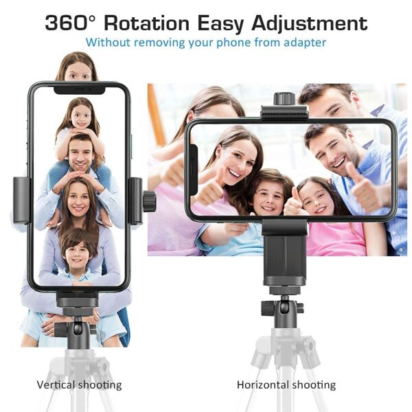 1774474175_FKU-Phone-Tripod-Mount-Adapter-with-360�-Swivel-Ball-Head-Smartphone-Bracket-Clamp-Rotatable-Vertical-Cellphone-Holder-Stand-Clip-for-Smart-Phones.jpg FKU Phone Tripod Mount Adapter with 360� Swivel Ball Head + Smartphone Bracket Clamp, Rotatable Vertical Cellphone Holder Stand Clip for Smart Phones.