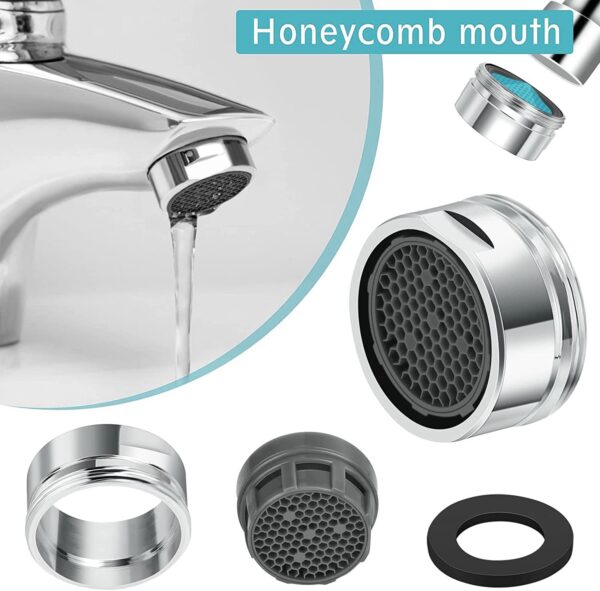 ALTON ALD355, Brass, Replacement Tap Aeartor With Foam Flow For M24mm Thread, Silver (4-Piece Set)