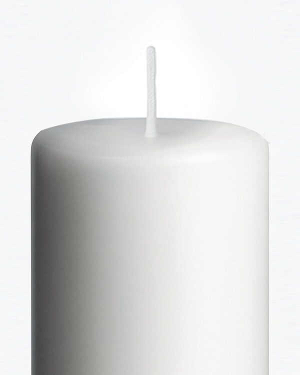 Homesake® Pillar Candles Set of 3, Width 2" High 2" 4" 6" Large Paraffin Soy Wax Pillar Candles Aesthetic Modern Home Decor for Bathroom Living Room Diwali Gifts (White)