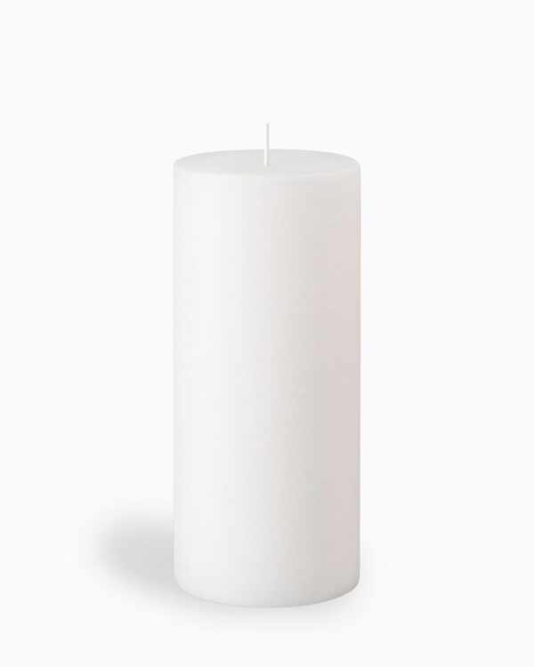 Homesake® Pillar Candles Set of 3, Width 2" High 2" 4" 6" Large Paraffin Soy Wax Pillar Candles Aesthetic Modern Home Decor for Bathroom Living Room Diwali Gifts (White)