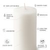 Homesake® Pillar Candles Set of 3, Width 2" High 2" 4" 6" Large Paraffin Soy Wax Pillar Candles Aesthetic Modern Home Decor for Bathroom Living Room Diwali Gifts (White)