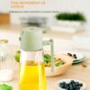 Mforall 2 in 1 Oil Sprayer and Dispenser - Dual-Use Kitchen Cooking Tool for Salad, BBQ, Roasting - Glass Oil Vinegar Bottle (Multi Color, 550 Ml)