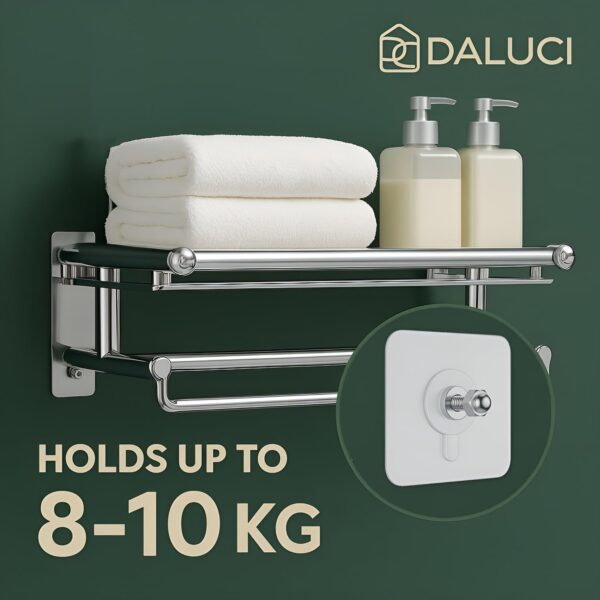 DALUCI 20 Pcs Self Adhesive Screw Hooks for Hanging | Heavy Duty Adhesive Wall Hooks for Wall Heavy Items | Sticker Screw Wall Hook Without Drilling, Nail Free Wall Hooks for Clothes Towels & Home