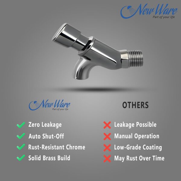 1774514053_New-Ware-Water-Tap-Push-Cock-for-Bathroom-Accessories-Kitchen-Wash-Basin-Kitchen-Sink-PMTBrass-Bib-Tap-for-Wash-Basin-Chrome-FinishedSilver.jpg New Ware Water Tap Push Cock for Bathroom Accessories, Kitchen, Wash Basin, Kitchen Sink PMT/Brass Bib Tap for Wash Basin (Chrome Finished/Silver)