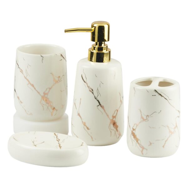 1774517748_Kookee-Ceramic-Bathroom-Accessories-Set-of-4-Modern-Bath-Set-with-Liquid-handwash-Soap-Dispenser-and-Toothbrush-Holder-Luxury-Gift-Accessory-for-Home-8842.jpg Kookee Ceramic Bathroom Accessories Set of 4, Modern Bath Set with Liquid handwash Soap Dispenser and Toothbrush Holder, Luxury Gift Accessory for Home (8842)