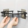 Tringle Aluminum Bathroom Corner Shelf for Wall,rustproof, Nail-Free, No Drilling Organizer Holder, Bathroom Shelf for Wall Stand for Corner Holder, Washroom & Bathroom Accessories (Pack of 2)