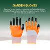 Zamia Gardening Gloves for Beginners | Flexible, Thorn-Proof, Anti-Slip & Reusable | Heavy Duty for Home Use | Orange