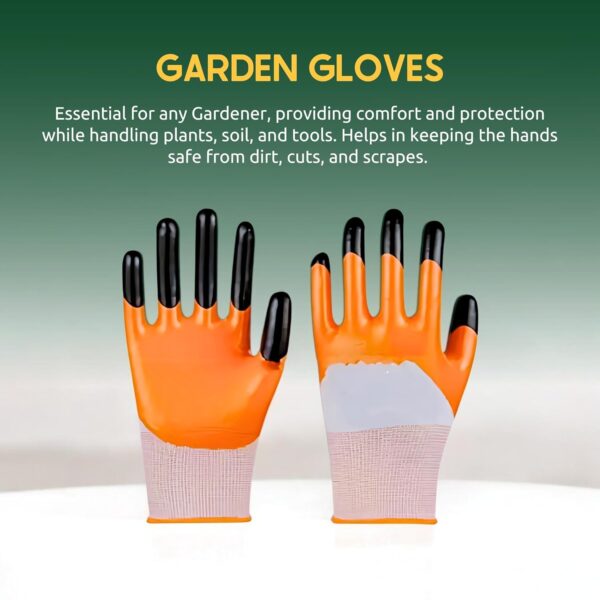 Zamia Gardening Gloves for Beginners | Flexible, Thorn-Proof, Anti-Slip & Reusable | Heavy Duty for Home Use | Orange