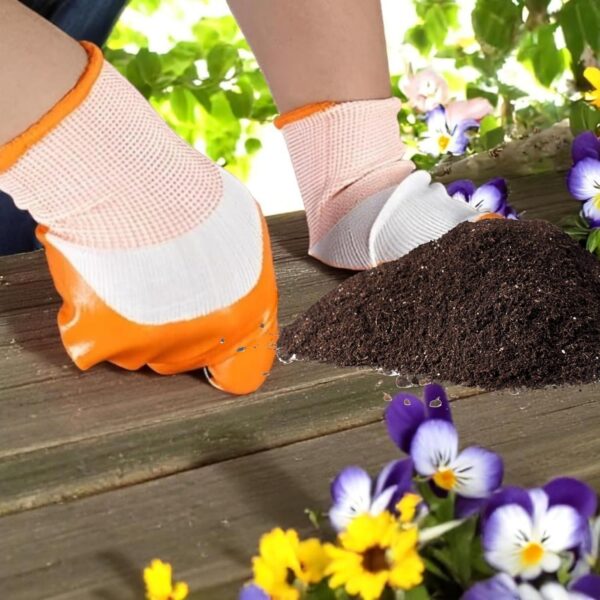 Zamia Gardening Gloves for Beginners | Flexible, Thorn-Proof, Anti-Slip & Reusable | Heavy Duty for Home Use | Orange