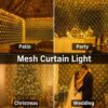 Gesto Net Mesh Lights – 200 LED Warm White Waterproof Serial String Lights with Remote & 8 Modes | Mesh Curtain Lights for Balcony,Garden,Patio,Indoor Outdoor, Diwali Decoration & Christmas (6 x 6 Ft)