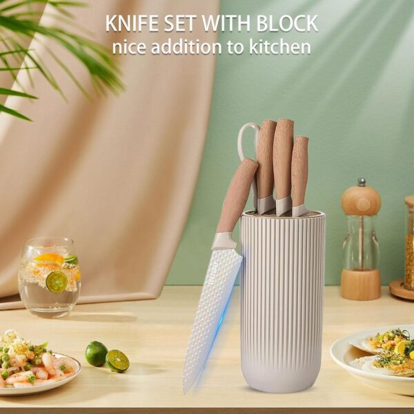 1774530674_Knife-Set-for-Kitchen-with-Stand6-Pcs-Kitchen-Knives-Set4-Knives-1-Scissor-1-Stand-High-Carbon-Stainless-Steel-Khaki.jpg Knife Set for Kitchen with Stand,6 Pcs Kitchen Knives Set,4 Knives, 1 Scissor, 1 Stand, High Carbon Stainless Steel (Khaki)