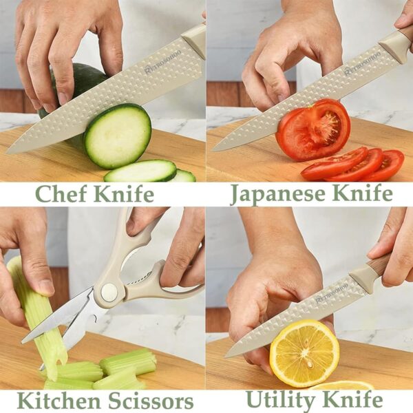 1774530675_Knife-Set-for-Kitchen-with-Stand6-Pcs-Kitchen-Knives-Set4-Knives-1-Scissor-1-Stand-High-Carbon-Stainless-Steel-Khaki.jpg Knife Set for Kitchen with Stand,6 Pcs Kitchen Knives Set,4 Knives, 1 Scissor, 1 Stand, High Carbon Stainless Steel (Khaki)