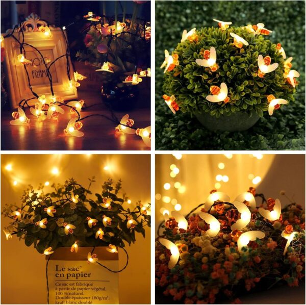 1774531896_XERGY-Solar-String-Lights-Waterproof-30-LED-8-Mode-Cute-Bee-Lights-Outdoor-Lights-Starry-Fairy-LightsWedding-Home-Gardens-Patio-Party-Christmas-Tree-DecorWarm-White.jpg XERGY Solar String Lights Waterproof 30 LED 8 Mode Cute Bee Lights Outdoor Lights Starry Fairy Lights,Wedding Home Gardens Patio Party Christmas Tree Decor(Warm White)