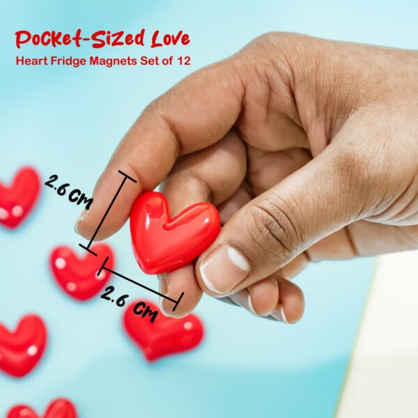 Nostrae by Ekhasa Red Heart Cute Fridge Magnets Set of 10 | Fridge Magnet Refrigerator Stylish | Kitchen Fridge Decoration Items | Mini Gifts