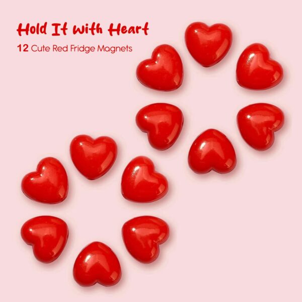 Nostrae by Ekhasa Red Heart Cute Fridge Magnets Set of 10 | Fridge Magnet Refrigerator Stylish | Kitchen Fridge Decoration Items | Mini Gifts