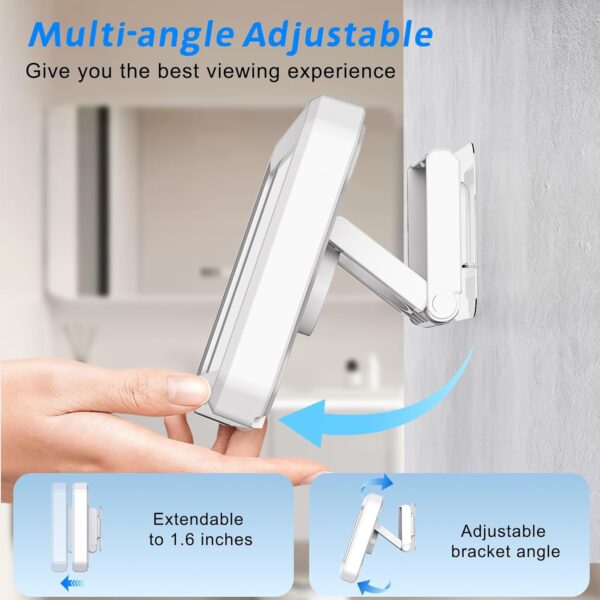 1774532451_Shower-Phone-Holder-Waterproof-Multi-Angle-Adjustable-Wall-Mounted-Phone-Holder-for-Bathroom-Bathtub-Kitchen-Mirror-Compatible-with-All-4-7-Smartphones.jpg Shower Phone Holder Waterproof, Multi-Angle Adjustable Wall Mounted Phone Holder for Bathroom Bathtub Kitchen Mirror, Compatible with All 4-7" Smartphones