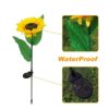 GIGAWATTS GW-917 Solar Sunflower Flower Light | 10 LED Solar Flower Lights for Garden with 600mAh Battery, BIS Approved, IP65 Waterproof Outdoor Garden Pathway Decoration Lamp (Pack of 1, Warm White)