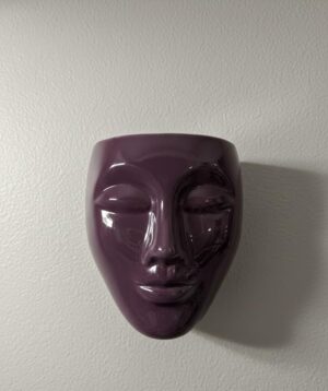 Modern Abstract Family Figurine Sculpture for Home Decor – Minimalist Modern Abstract Family Figurine Sculpture for Home Decor – Minimalist Ceramic Couple & Child Statue Showpiece for Living Room, Bedroom,Shelf Decoration (Face Wall Planter - BROW)