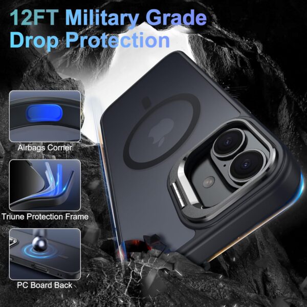 1774543948_EGOTUDE-Stand-Case-for-iPhone-16-Translucent-Frosted-Matte-Hard-Back-Cover-Compatible-with-Mag-Safe-Black-Polycarbonate.jpg EGOTUDE Stand Case for iPhone 16 | Translucent Frosted Matte Hard Back Cover Compatible with Mag-Safe (Black) - Polycarbonate