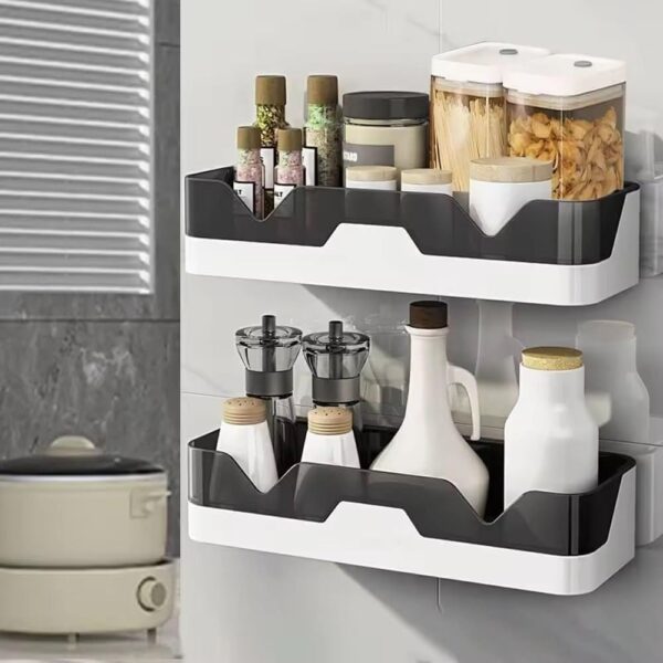 1774557227_Wall-Mounted-Shelves-for-Kitchen-and-Bathroom-Accessories-Modern-Spice-Racks-Washroom-Storage-Organizer-for-Condiments-Jars-Seasoning-Bottles-Space-Saving-Wall-Storage-Set-of-1.jpg Wall Mounted Shelves for Kitchen and Bathroom Accessories, Modern Spice Racks Washroom Storage Organizer for Condiments, Jars, Seasoning Bottles, Space Saving Wall Storage Set of 1