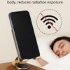 360 Degree Rotation Wooden Golden Premium Metal Mobile Holder for Desktop and Tables Adjustable Height and Angle Compatible with All Smartphones and Tablets 4-10"' Anti Slip Bracket Mobile Stand