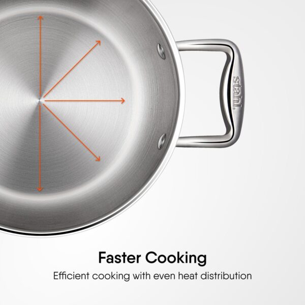 1774558803_Stahl-Artisan-Triply-3.8-L-22-cm-Stainless-Steel-Sauce-Pot-Casserole-with-Lid-Induction-Gas-Stove-Compatible-Briyani-PotHandi-Serves-5-7-People.jpg Stahl Artisan Triply 3.8 L, 22 cm Stainless Steel Sauce Pot | Casserole with Lid, Induction & Gas Stove Compatible, Briyani Pot/Handi (Serves 5-7 People)