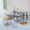 1774558806_Stahl-Artisan-Triply-3.8-L-22-cm-Stainless-Steel-Sauce-Pot-Casserole-with-Lid-Induction-Gas-Stove-Compatible-Briyani-PotHandi-Serves-5-7-People.jpg Stahl Artisan Triply 3.8 L, 22 cm Stainless Steel Sauce Pot | Casserole with Lid, Induction & Gas Stove Compatible, Briyani Pot/Handi (Serves 5-7 People)
