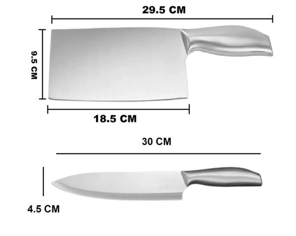 1774574814_Stainless-Steel-Kitchen-Knife-Set-with-Ultra-Sharp-Blade-Knives-for-Cutting-Chopping-Vegetables-Meat-Chefs-Knife-Cleaver-Knife-Paring-Knife-Comfortable-Grip-Handle-Knife-C-BC-C.jpg Stainless Steel Kitchen Knife Set with Ultra Sharp Blade, Knives for Cutting & Chopping Vegetables & Meat, Chef's Knife, Cleaver Knife & Paring Knife, Comfortable Grip Handle (Knife C-B/C-C)