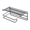 Zollyss 1 Pc Adhesive Toilet Paper Holder with Shelf Tissue Paper Roll Towel Holder Storage Rack - (Standard Size, Black)