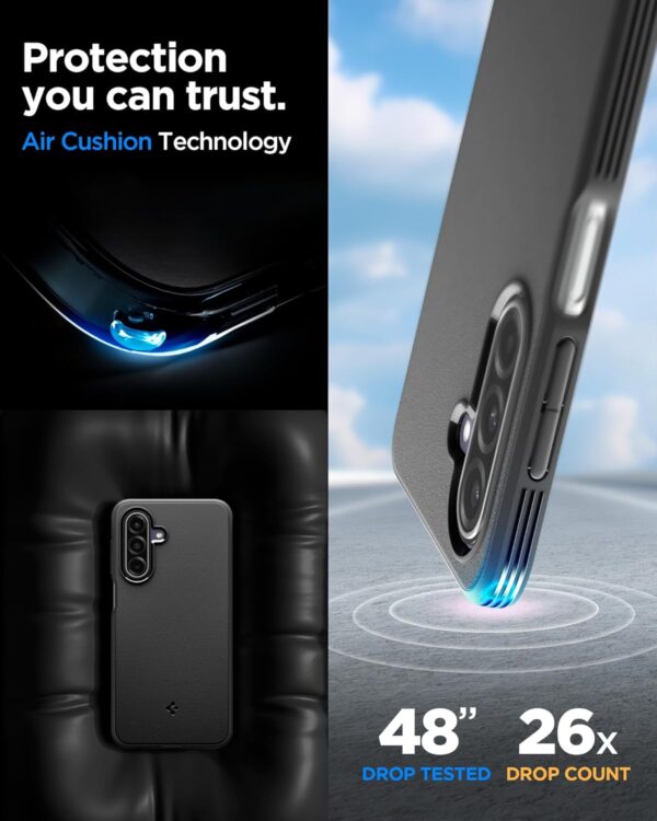 Spigen Sand Blast for Samsung Galaxy M17 5G Case Cover, Samsung A17 5G Case, F17 5G Back Cover (2025) - TPU｜Matte Black