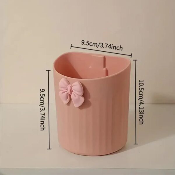 AKX Wall Mount Bathroom Cosmetic Organizer Pack of 2 | Plastic Makeup & Toothbrush Holder | Self Adhesive No Drill Bathroom Storage for Brushes, Tubes & Accessories (Multicolor)